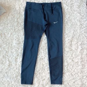 blue NIKE dri-fit leggings